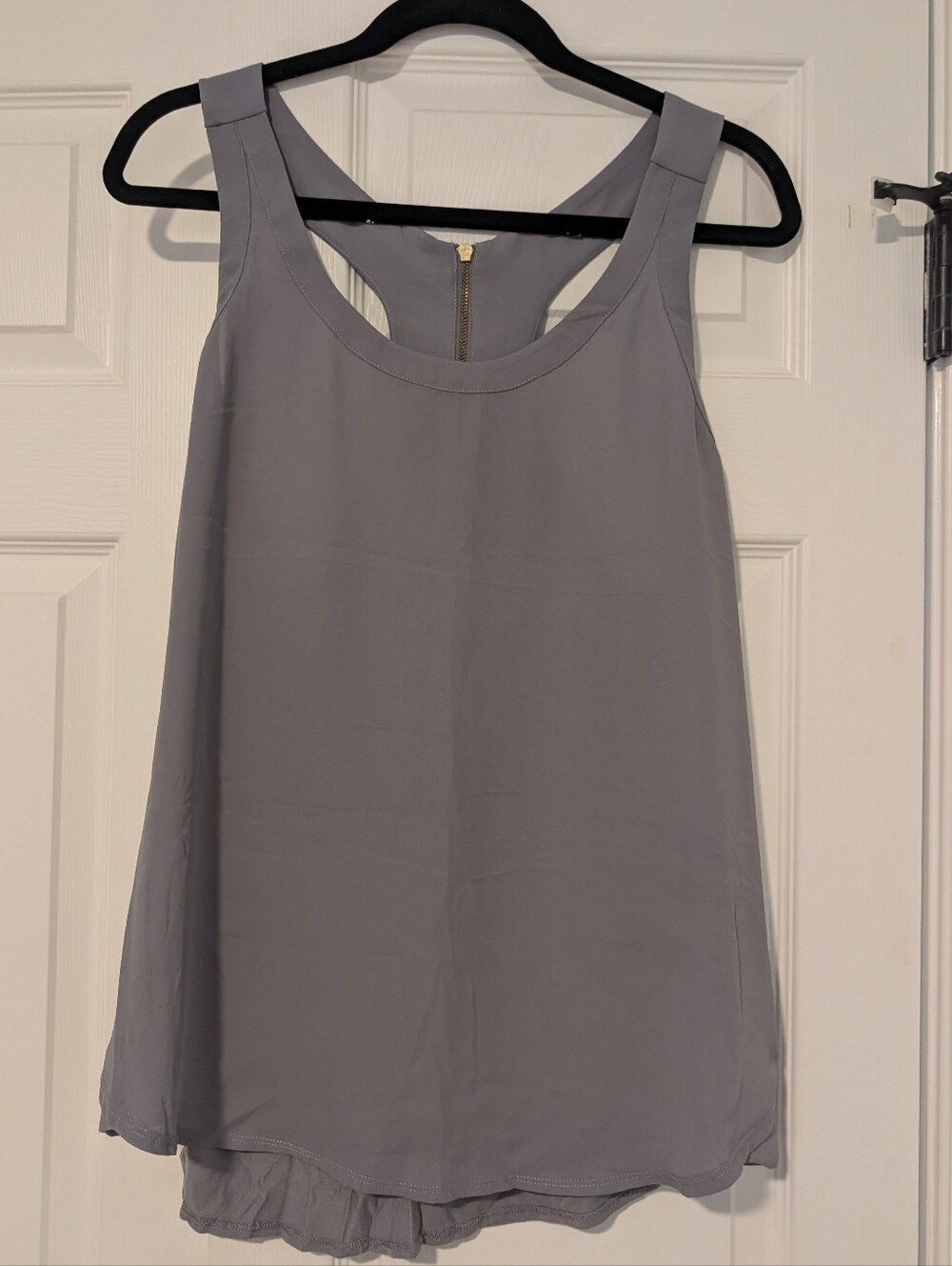 Express Light Gray Sleeveless Tank with Back Zip